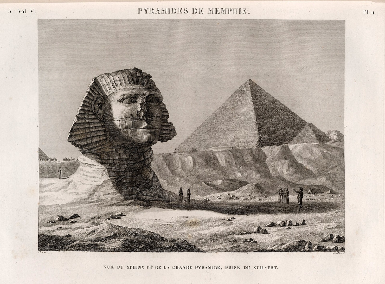 The Sphinx and the Great Pyramid from the south-east