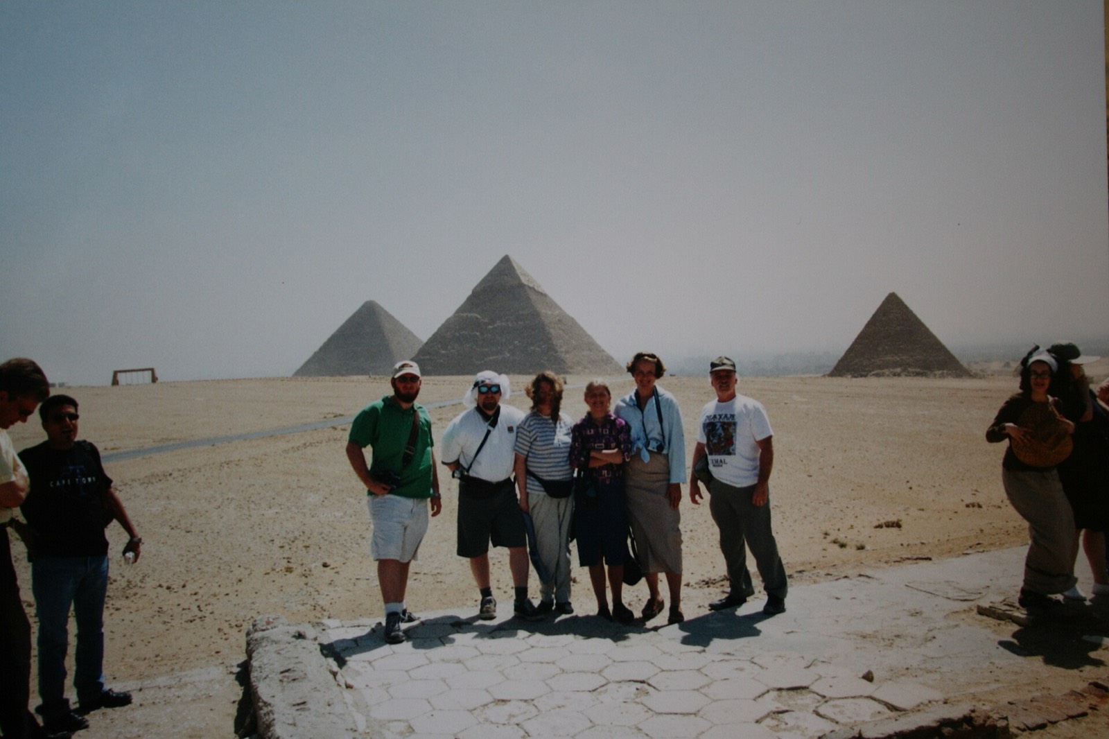 All three pyramids in alignment
